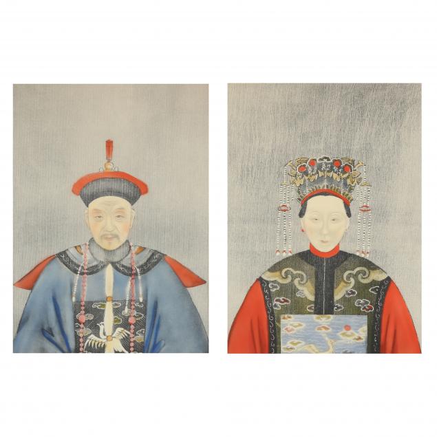 A PAIR OF CHINESE ANCESTOR