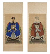 A PAIR OF CHINESE ANCESTOR POR