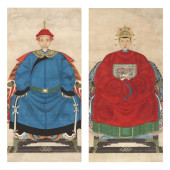 A PAIR OF CHINESE ANCESTOR POR