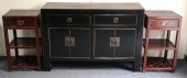 A pair of Chinese bedside tabl