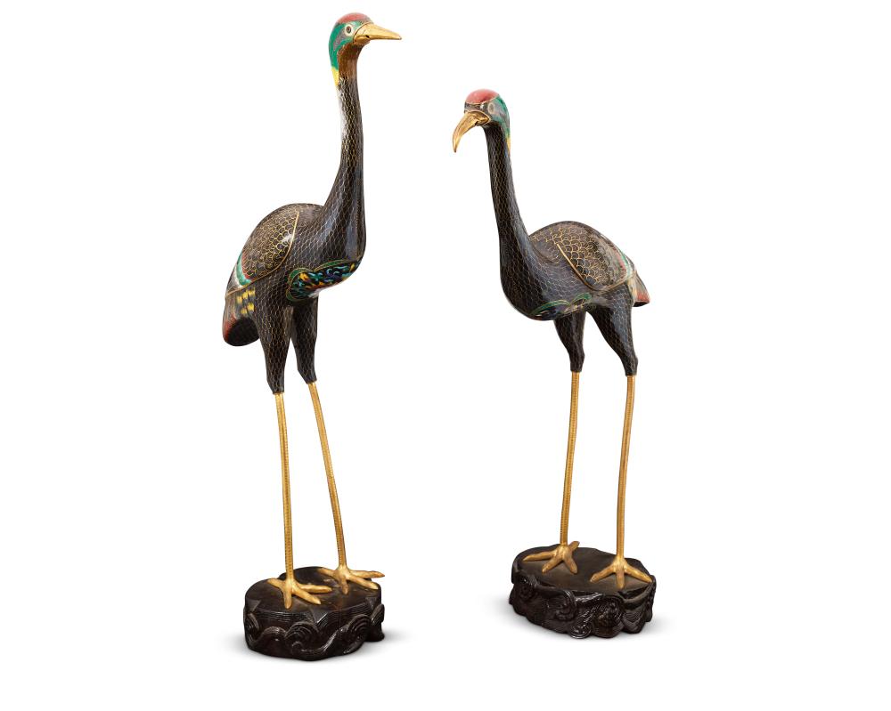A PAIR OF CHINESE BRASS AND