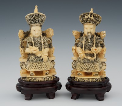 A Pair of Chinese Carved Ivory