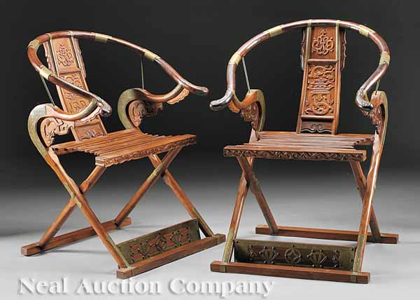 A Pair of Chinese Carved and