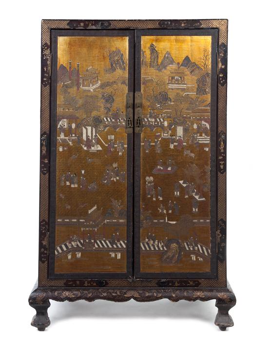 A Pair of Chinese Carved Lacquer