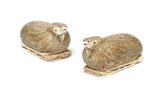 A Pair of Chinese Carved Ivory