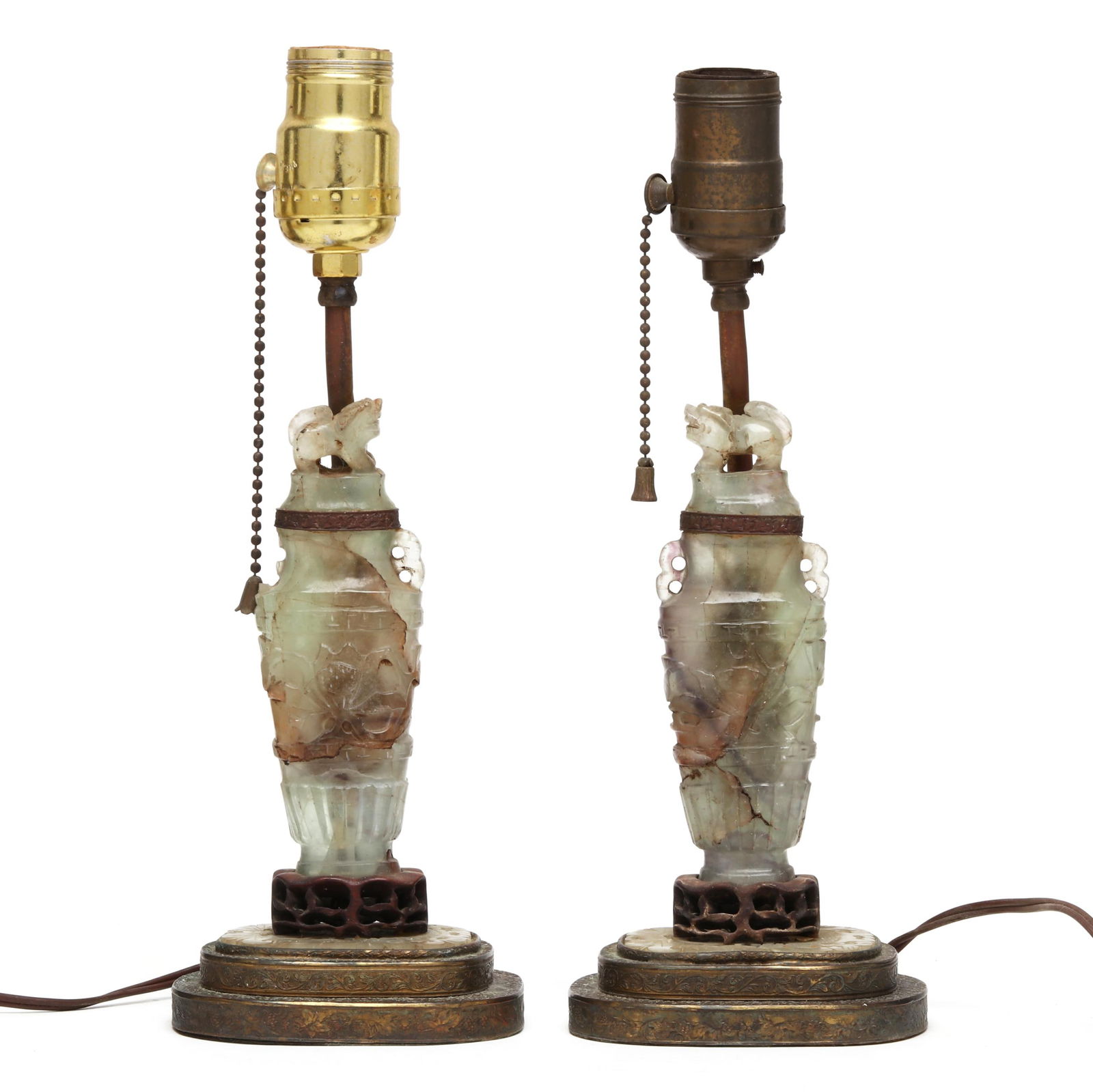 A PAIR OF CHINESE CARVED