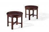A PAIR OF CHINESE CARVED HARDW