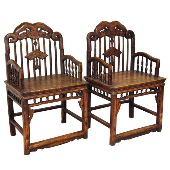 A Pair of Chinese Cedarwood Open