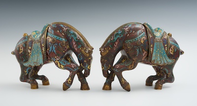 A Pair of Chinese Cloisonne