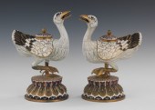 A Pair of Chinese Cloisonne Du