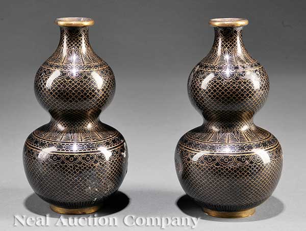 A Pair of Chinese Cloisonné