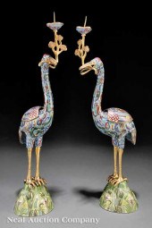 A Pair of Chinese Cloisonné En