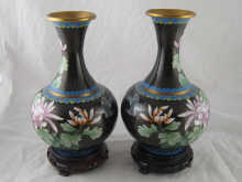 A pair of Chinese cloisonne