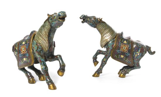 A Pair of Chinese Cloisonne