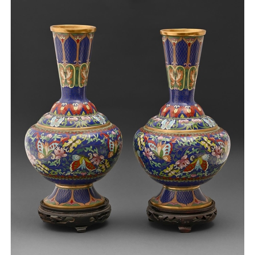 A pair of Chinese cloisonne