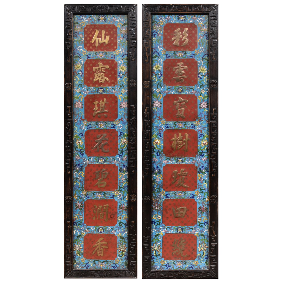 A PAIR OF CHINESE CLOISONNE