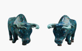 A PAIR OF CHINESE CLOISONNE BU