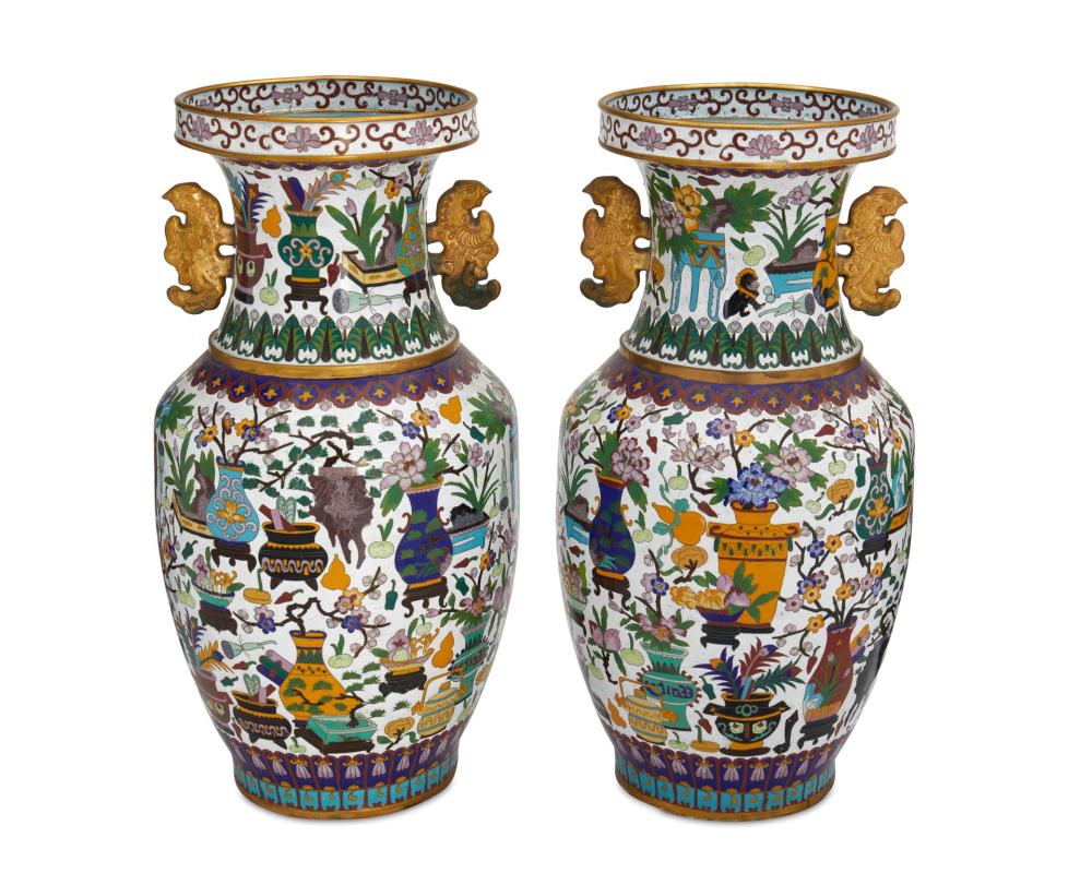 A PAIR OF CHINESE CLOISONNé