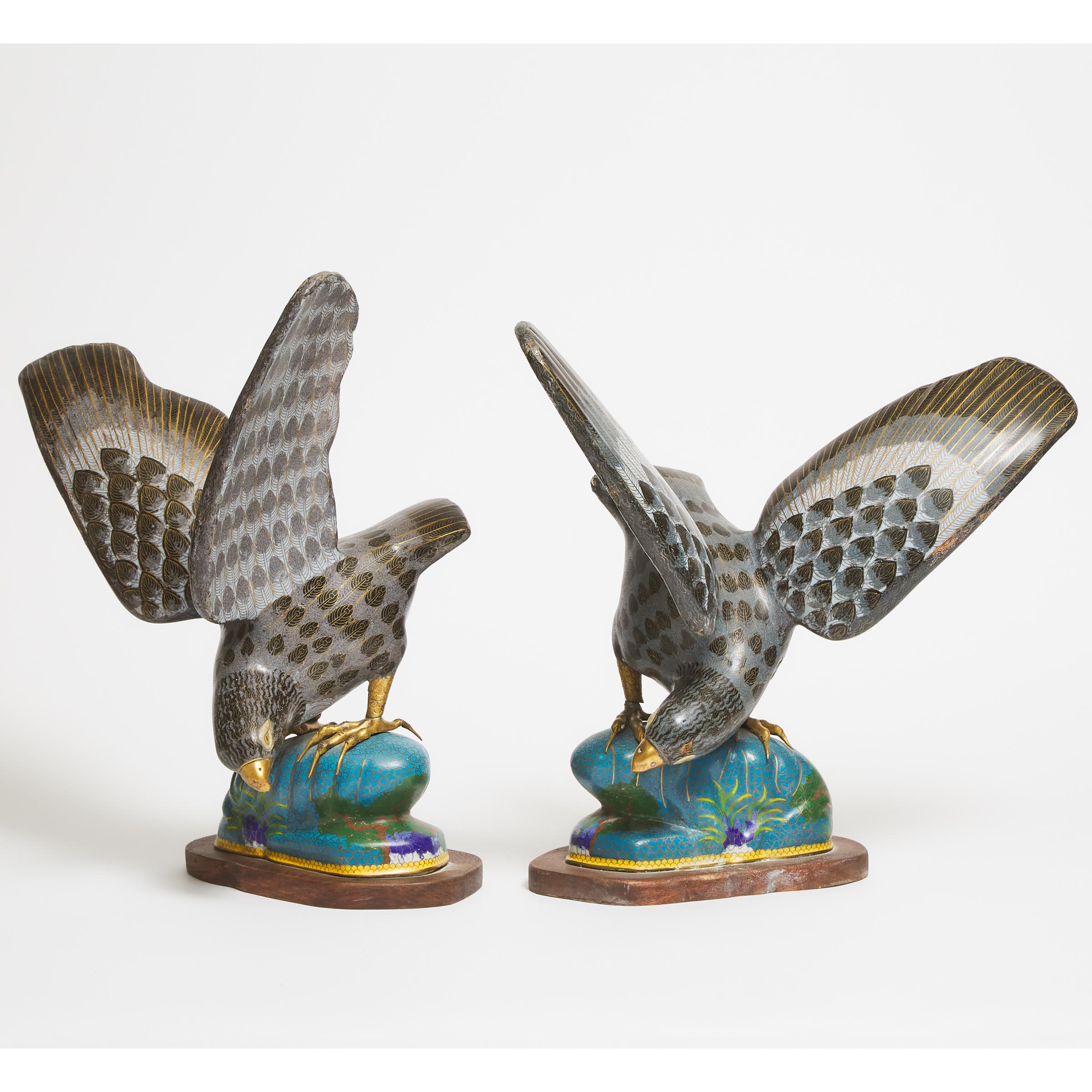 A Pair of Chinese Cloisonné