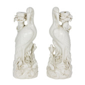 A PAIR OF CHINESE DEHUA 'CRANE