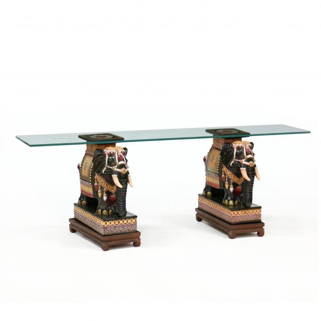 A PAIR OF CHINESE ELEPHANT GARDEN