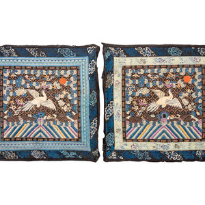 A Pair of Chinese Embroidered