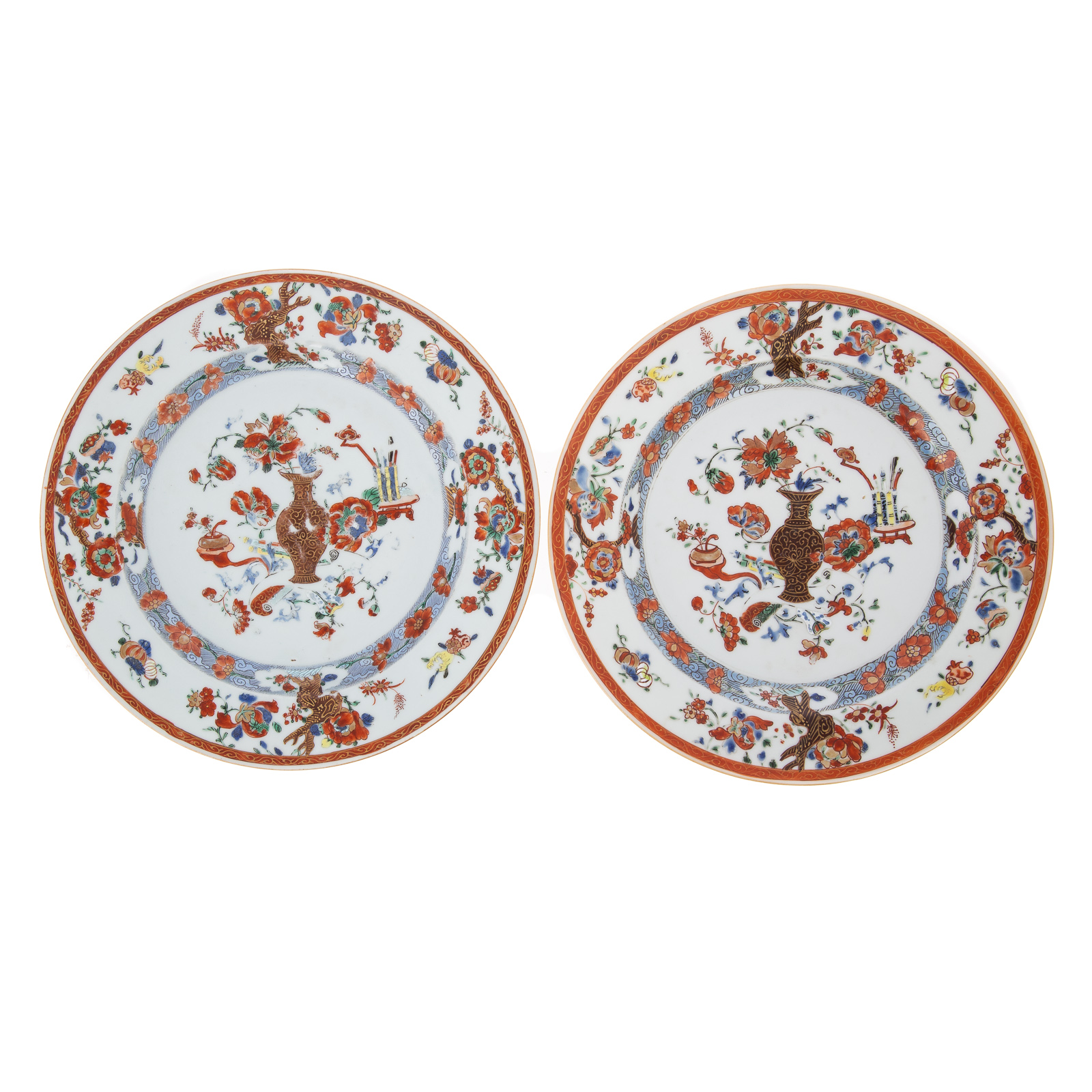 A PAIR OF CHINESE EXPORT ROUGE DE