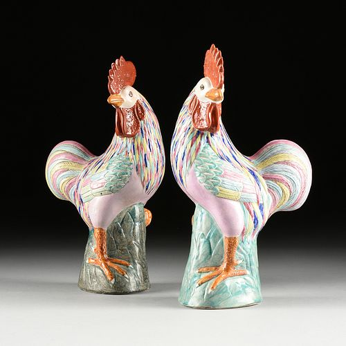 A PAIR OF CHINESE EXPORT FENCAI