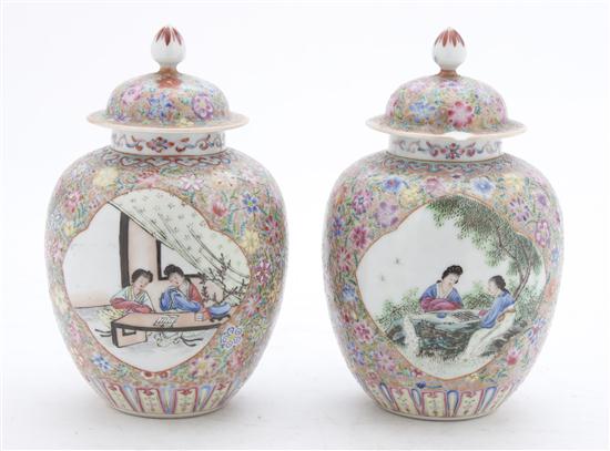 A Pair of Chinese Famille Rose