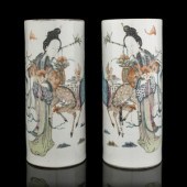 A Pair of Chinese Famille Rose