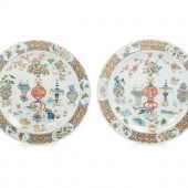 A Pair of Chinese Famille Rose