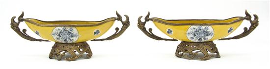 A Pair of Chinese Gilt Metal