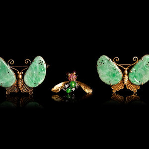 A Pair of Chinese Gilt Silver and