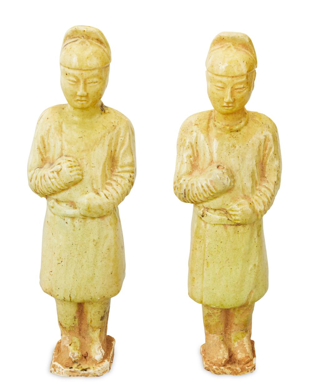 A PAIR OF CHINESE GLAZED