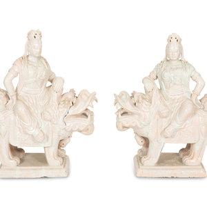 A Pair of Chinese Glazed Ceramic