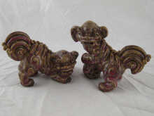 A pair of Chinese hand built up