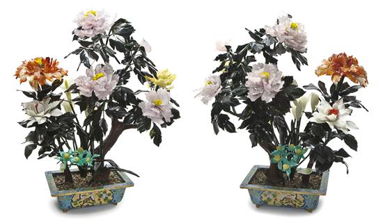 A Pair of Chinese Hardstone