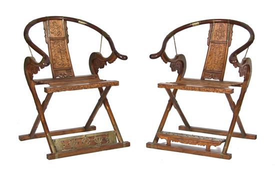 A Pair of Chinese Horseshoe Back