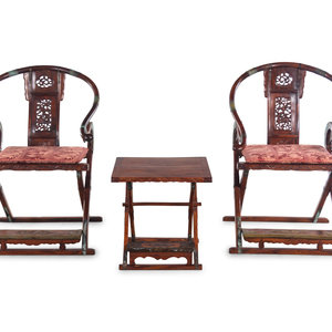A Pair of Chinese Horseshoe-Back