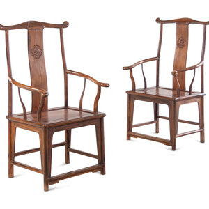 A Pair of Chinese Huali Wood