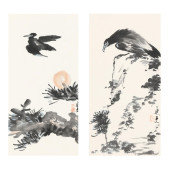 A PAIR OF CHINESE INK PAINTING
