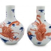 A Pair of Chinese Iron Red Dec
