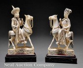 A Pair of Chinese Ivory Empero