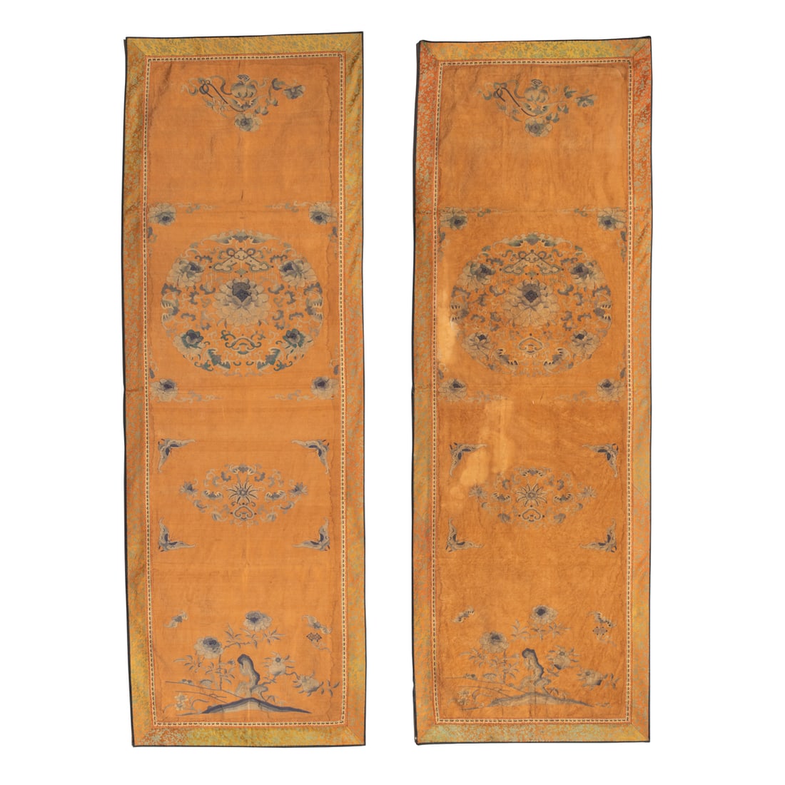 A PAIR OF CHINESE KESI WOVEN