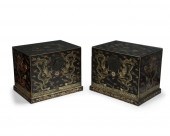 A PAIR OF CHINESE LACQUERED ST
