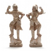 A PAIR OF CHINESE LOKAPALA GUA