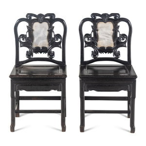 A Pair of Chinese Marble Inset