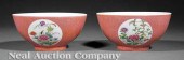 A Pair of Chinese Pink Sgraffi