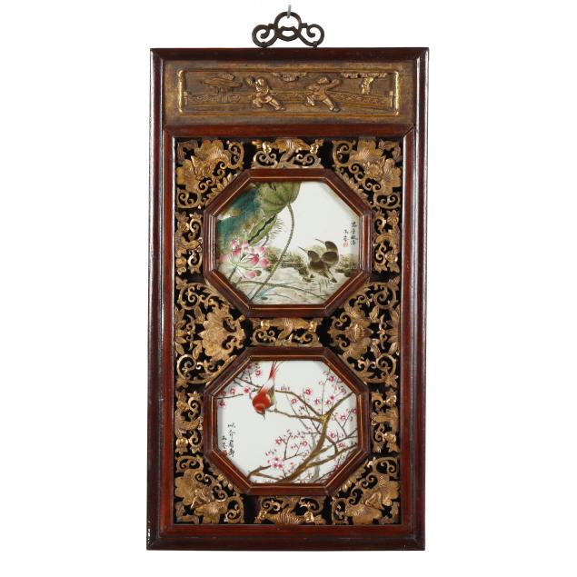 A PAIR OF CHINESE PORCELAIN PLAQUES