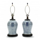A PAIR OF CHINESE PORCELAIN BL
